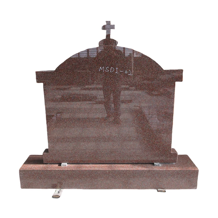 Cheap China Wholesalers Red And Natural Granite Monument Headstone Memorial Stone Tombstone