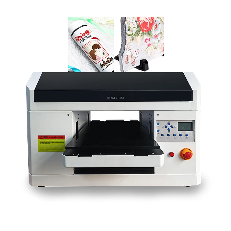High Quality Inject vinyl printing machine A3 Size Small UV Flatbed Printer for Phone Case/Golf Ball/Bottle Printing
