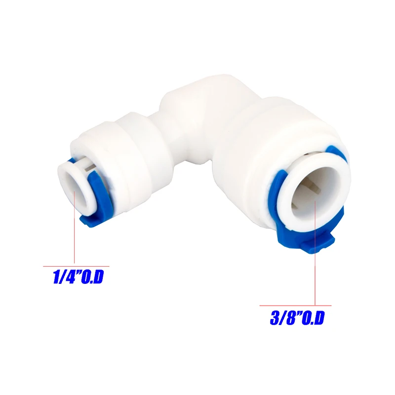 
 Китайский завод, 1/4 дюйма, 3/8 дюйма, пластиковый адаптер для водяного фильтра, Соединительная труба  