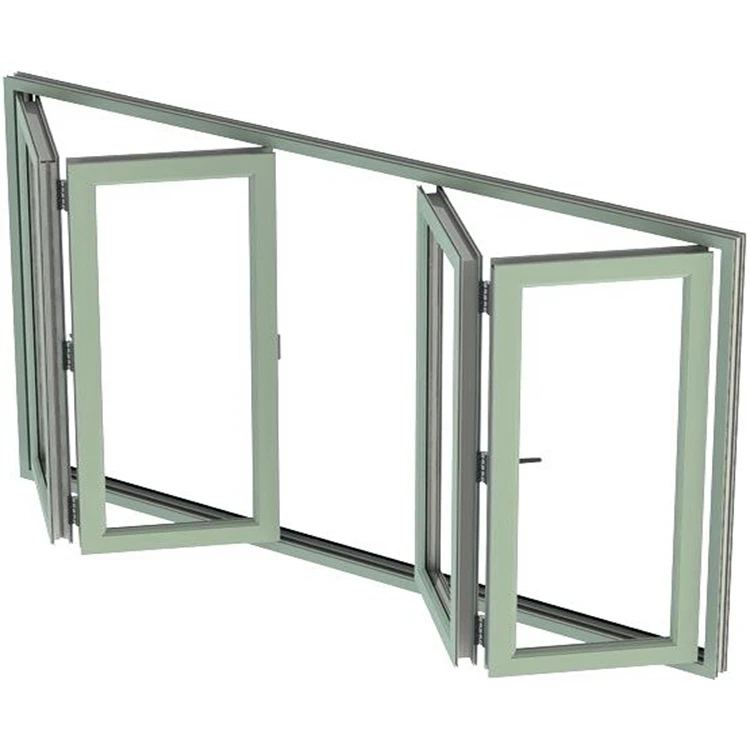 Австралийский стандарт коммерческой изоляции Звукоизолированные складные окна балкон алюминия bi fold окна