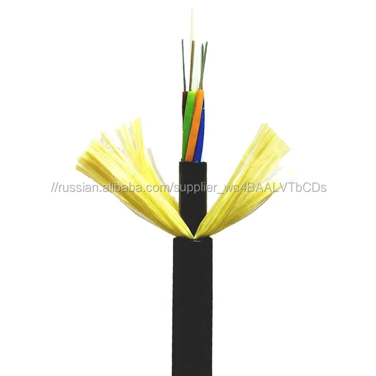 Двойной куртка один режим OS1 OS2 открытый антенна Диэлектрический ADSS 48 core волокно оптический кабель