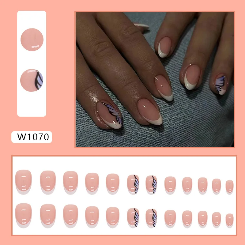 wholesale new design french style fake nails soft gel ABS press on nails