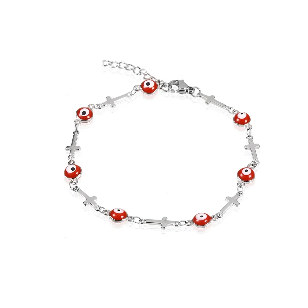 Wholesale 2022 stainless steel Rose gold eye shape bracelet fashion jewelry