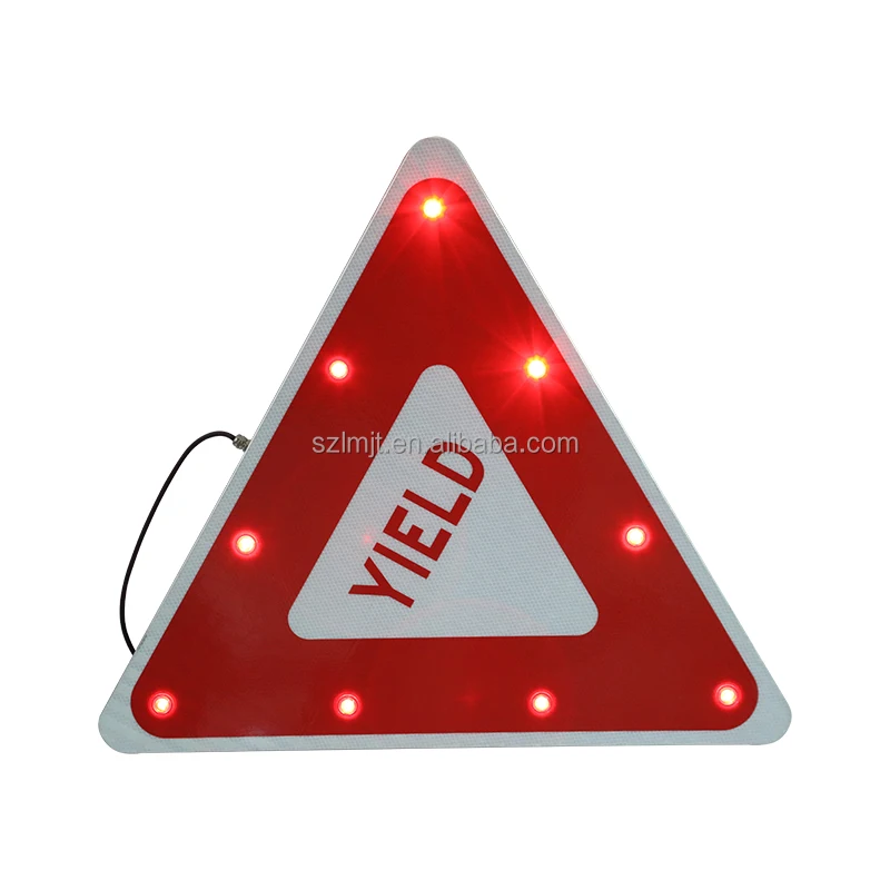 Solar electronic led traffic sign warning led solar powered illuminated road sign board road signage solar flashing street sign