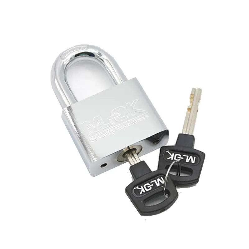 MOK W101 high security lock brass padlock master key system rectangular padlock chrome plated finished