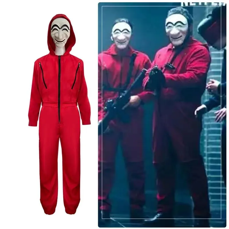 Movie same theme costume clothes Korean Halloween cosplay jumpsuits money heist outfit