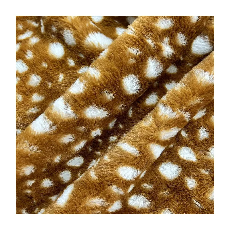 Popular Wholesale Factory Price Solid 15mm Printed PV Soft Faux Toys Fur Plush Fabric For Toys Garments Home Textile