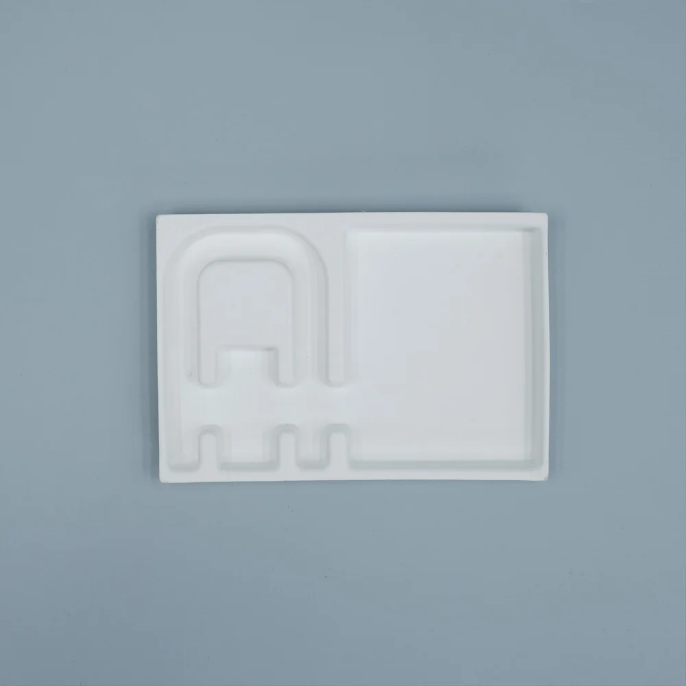 Customizable Recyclable Pulp Molded Neckband Headphones Inner Tray Smart Wearable Eco-Friendly Packaging Solution