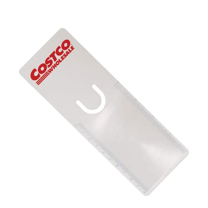 3X Multifunction Custom Plastic vinyl Ruler Magnifier Bookmark