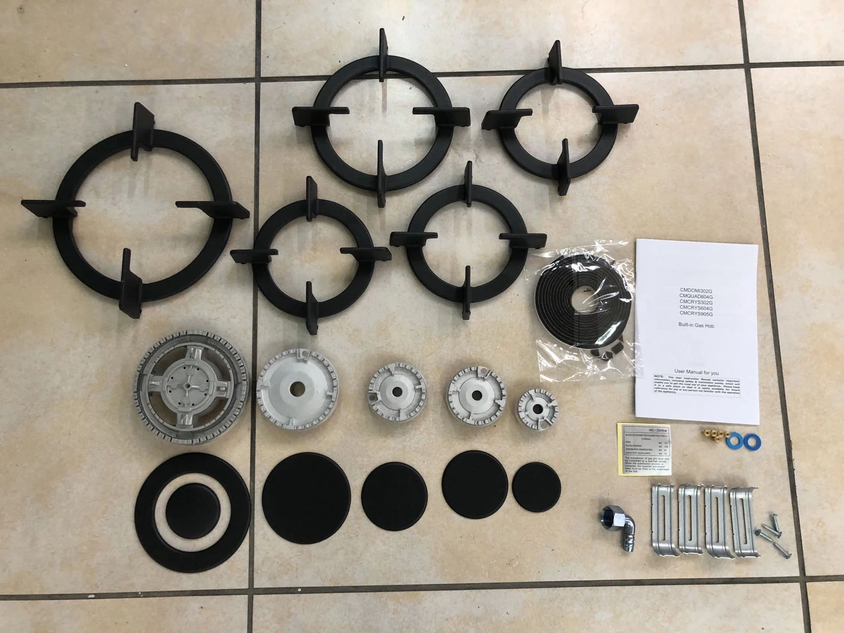 Buigolf Cart Battery Charger Black OEM Kitchen Products 3-Pin Burners Metal Knob Hob G36 Voltegolf Built-in Electric LPG