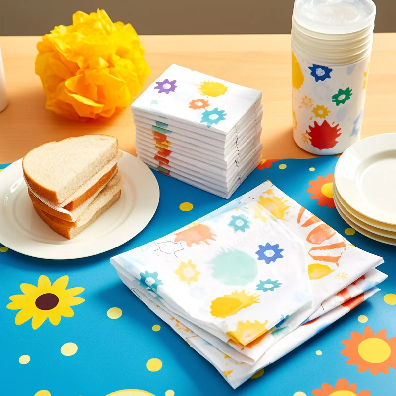 Factory Price Napkin Tissue Paper Paper Napkins Serviettes Recycled Pulp White Paper Napkins