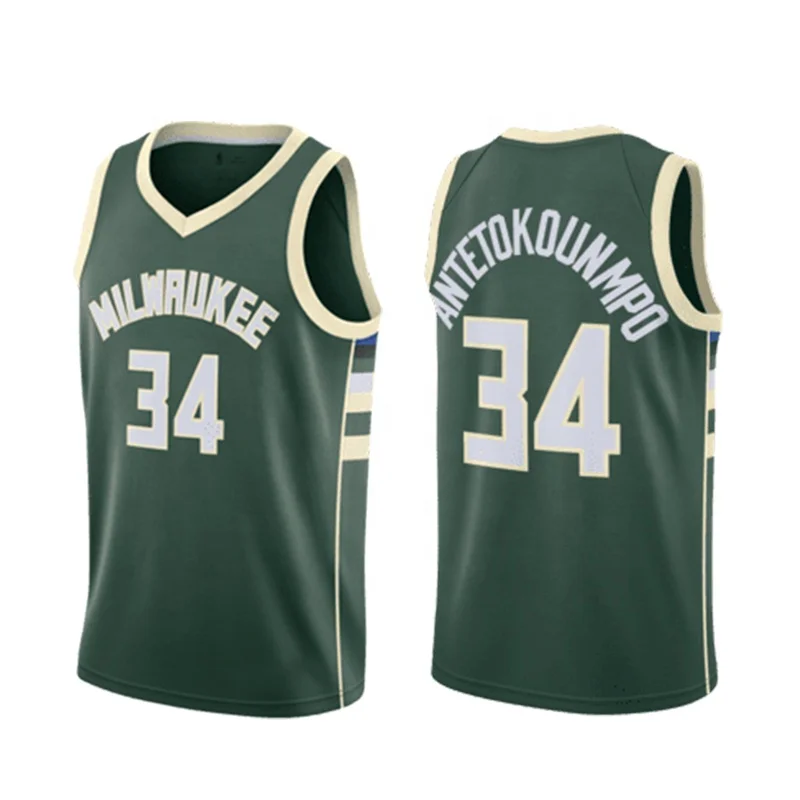 Оптовая продажа, белые мужские баскетбольные майки #34 Antetokounmpo #21, 2022