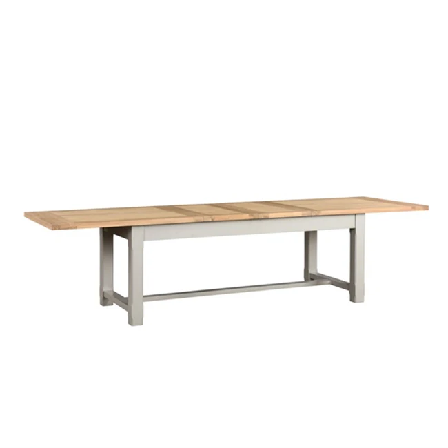 Morden Oak 220-265-310cm Extending Dining Room High Quality Solid Wood Luxury Long Dining Table Sets