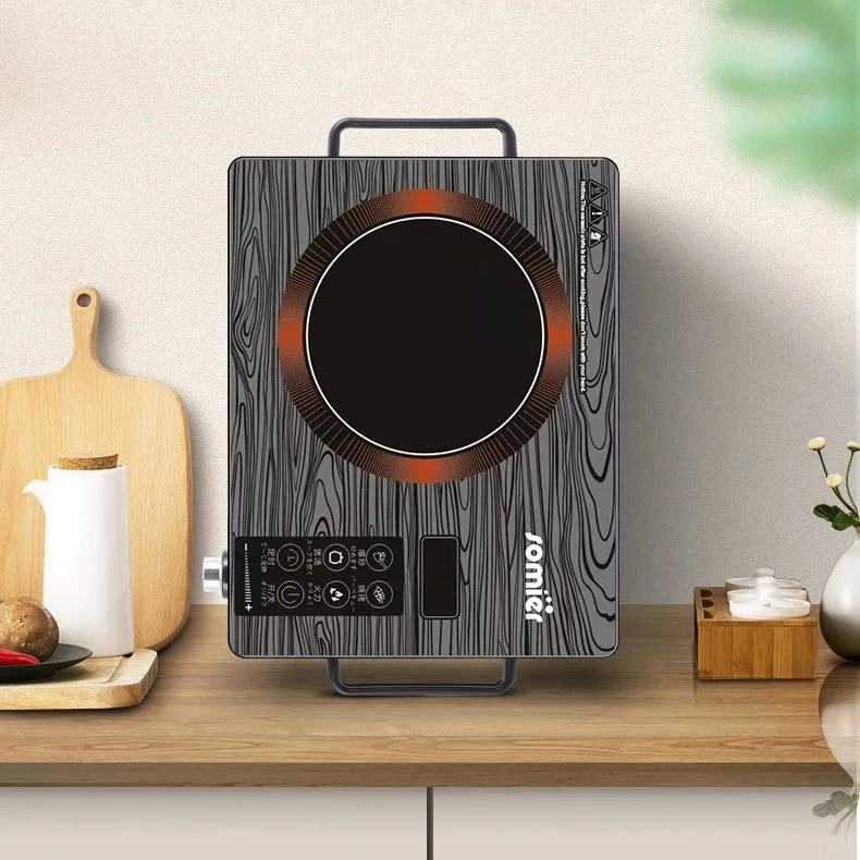Electrical Mini Table Portable Electric Induction Stove Home Induction Hob Cooker Wood Grain OEM Touch Timing Induction Cookers
