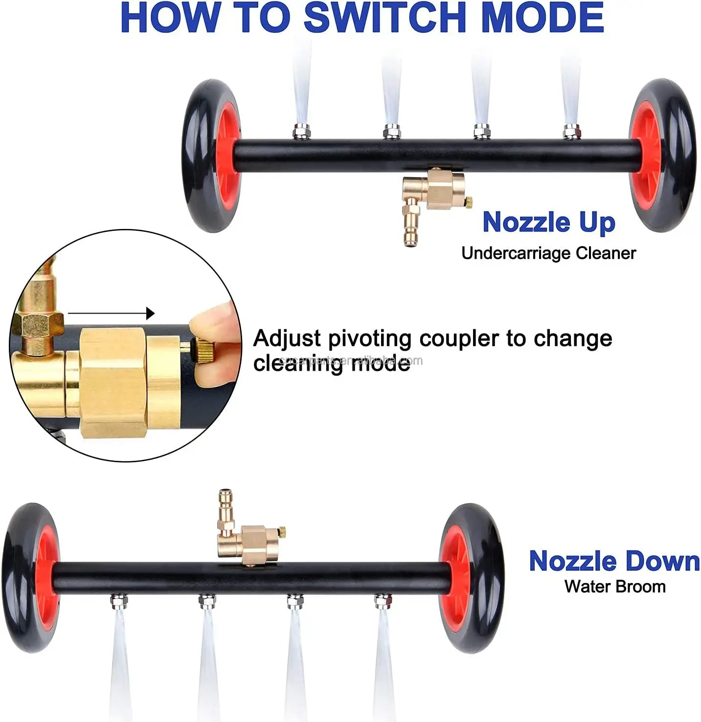 dual-function 16 inch pressure washer 1/4 quick release undercarriage cleaner wash for under car wash