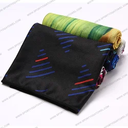 Super absorbent instant cooling printed ice sweat towels for sport gym runners