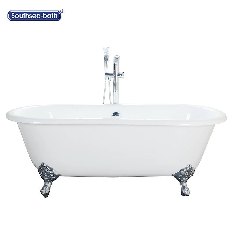
Freestanding cast iron bathtubs with four clawfoot for sale 
