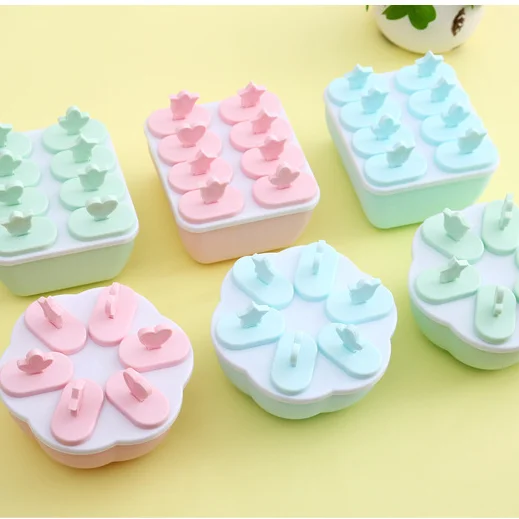 Homemade popsicle mold summer children cartoon DIY ice cream making mold ice cream popsicle 8 models