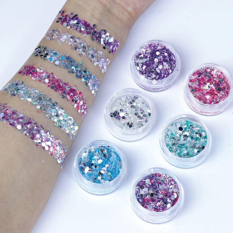 Cosmetic Chunky Glitter for Face Body and Hair Makeup