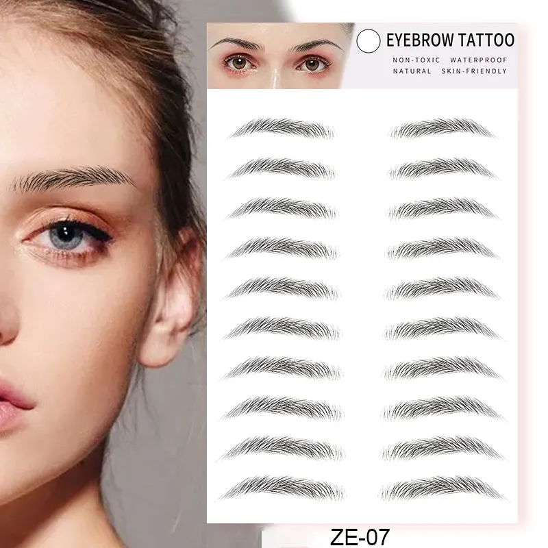2021 New 4D Eyebrow Water Transfer Tattoo Sticker