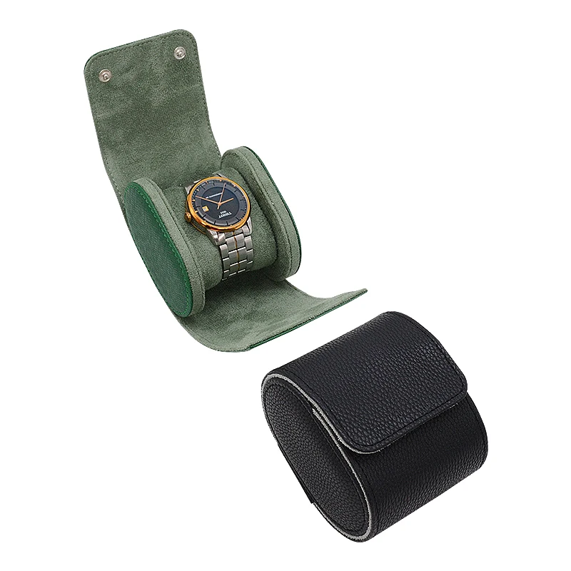 Luxury 1 2 3 Slot Gift Packaging Pu Leather Custom Wholesale Snap Fastener Watch Display Box