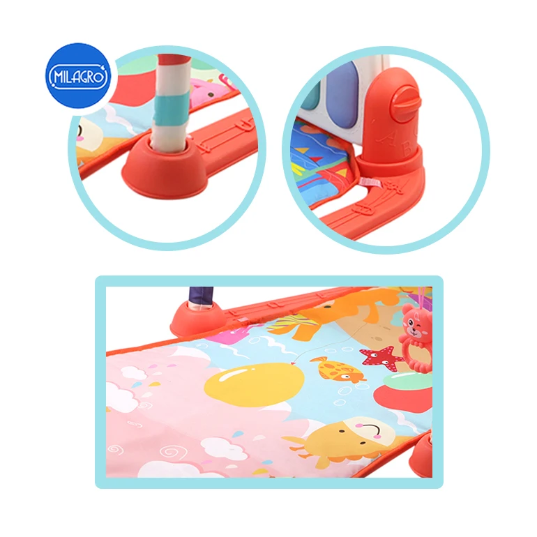 Hot selling baby toys custom baby activity gym musical piano keyboard play mat for baby