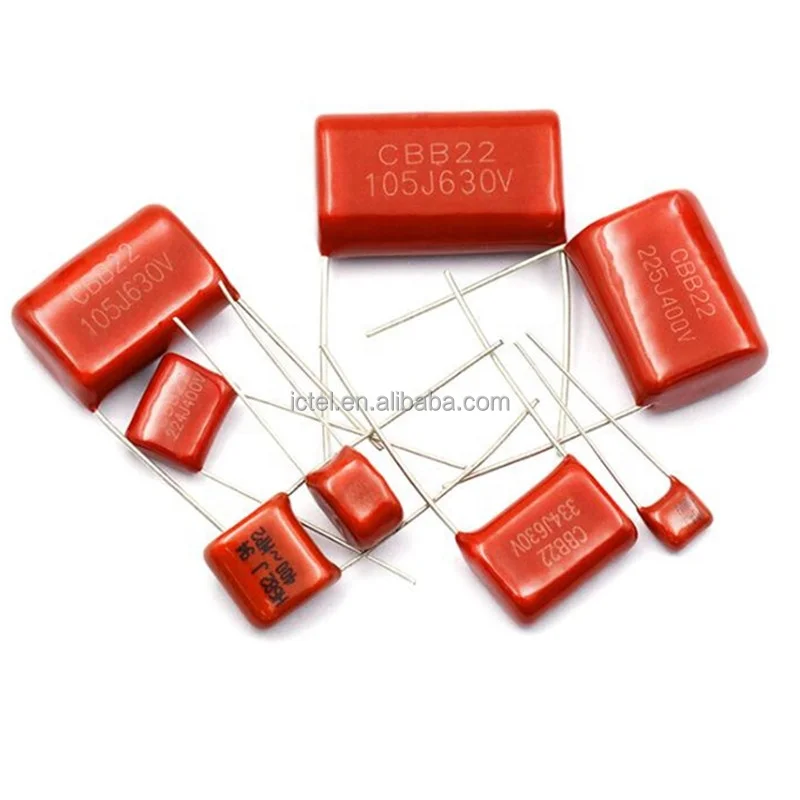 High voltage variable metal cbb21 polypropylene film capacitors CBB22 104J 630V P10 P15 0.1UF 5% capacitors