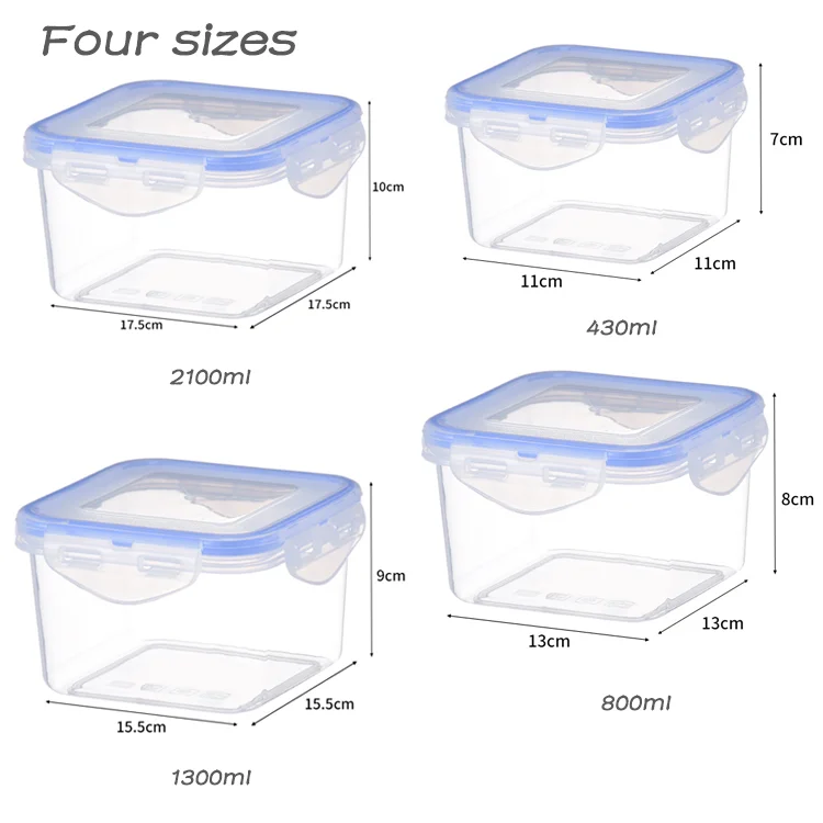 Airtight Plastic Food Storage Container For Kitchen