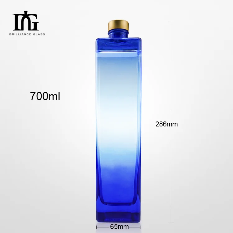 Factory Direct Sales Of Customized Gradient Semi-Color Crystal Glass Bottles Wholesale Price