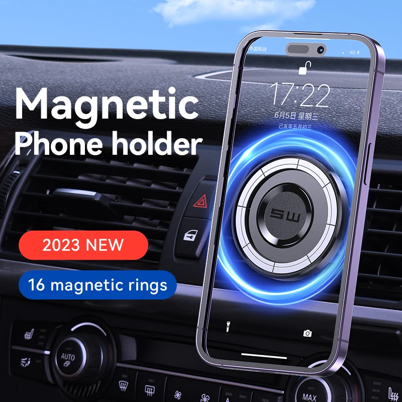 New Designed Magsafing Car Mount Phone Holder Strong Ring Magnets Suction Cup Windshield Dashboard Magnetic car Phone Holder