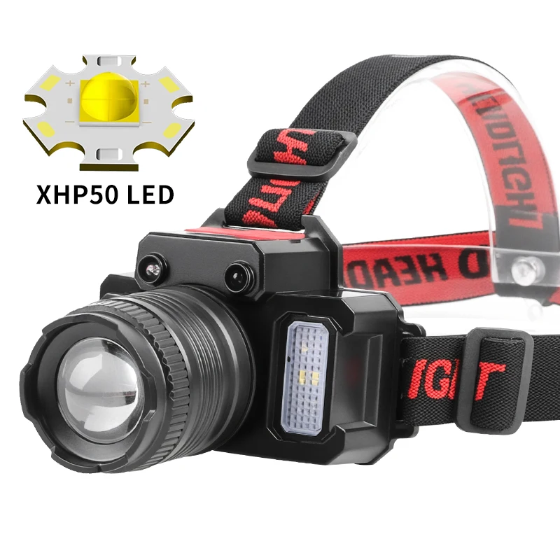 Водонепроницаемая Налобная лампа XHP50 регулируемая 360 °