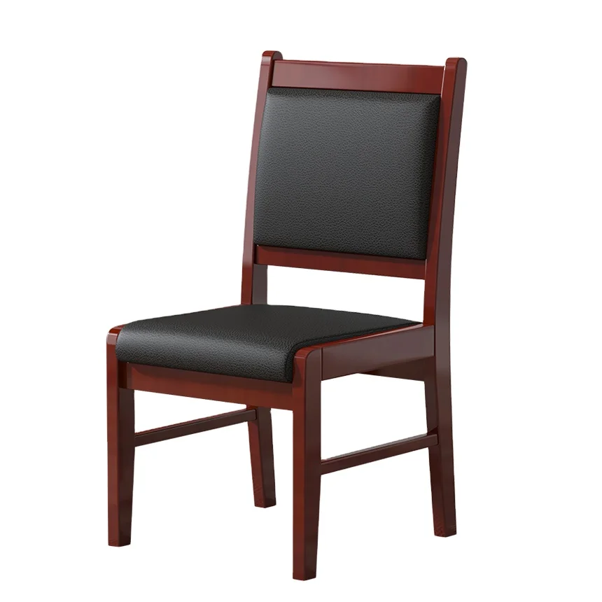 Back Leather Chair with Wooden Frame for Conference Meeting Room Reception chair Government Office Chairs
