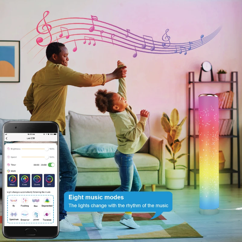 Tuya Floor Lamps For Living Room Bedroom Study Led Lights Decoration Home Room Decoration Standing Lamps Art Decor Luminaires