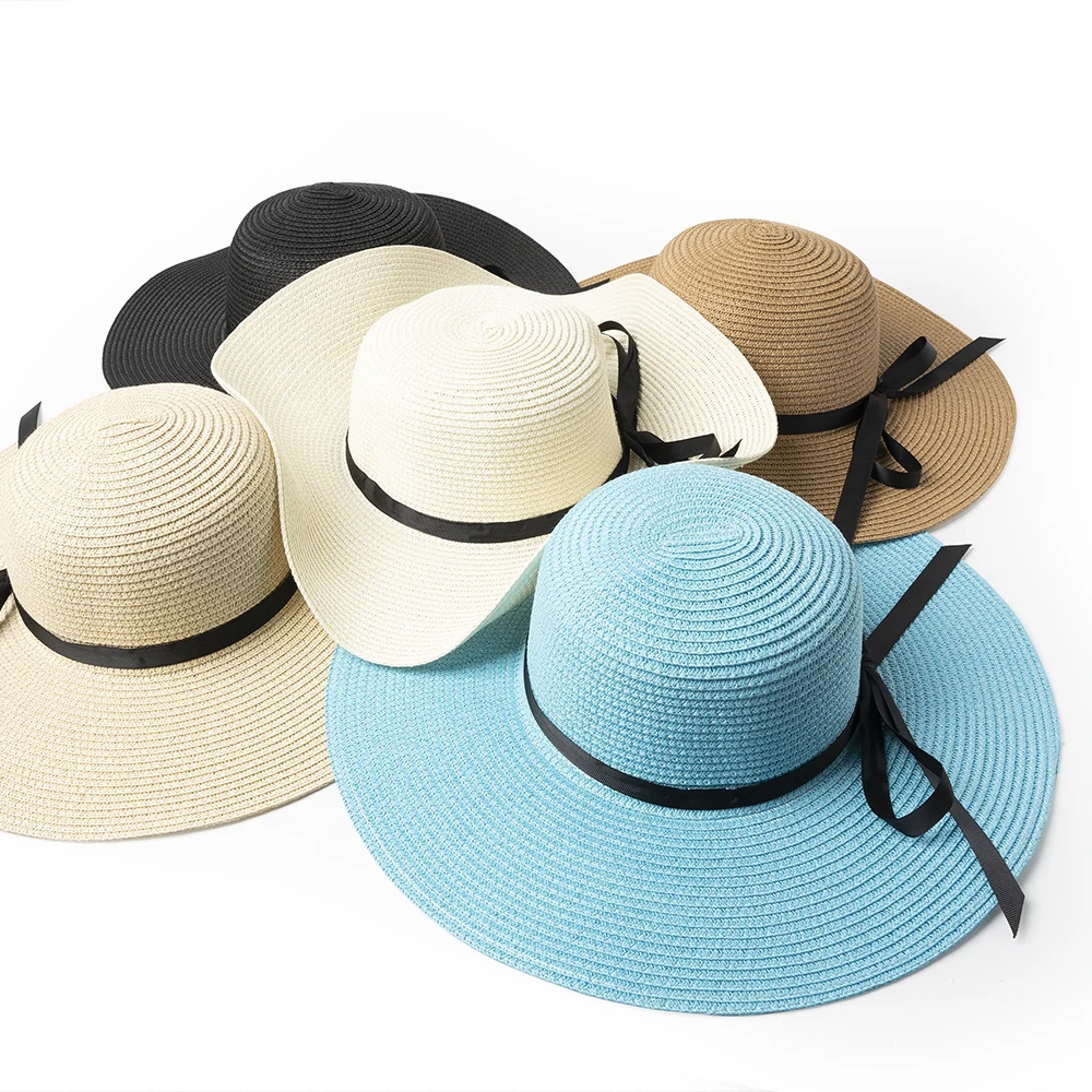 High Quality Fashion Classic Design Sun UV Protection Wholesale Beach Cap Paper Straw Panama Cap Unisex Straw Hat