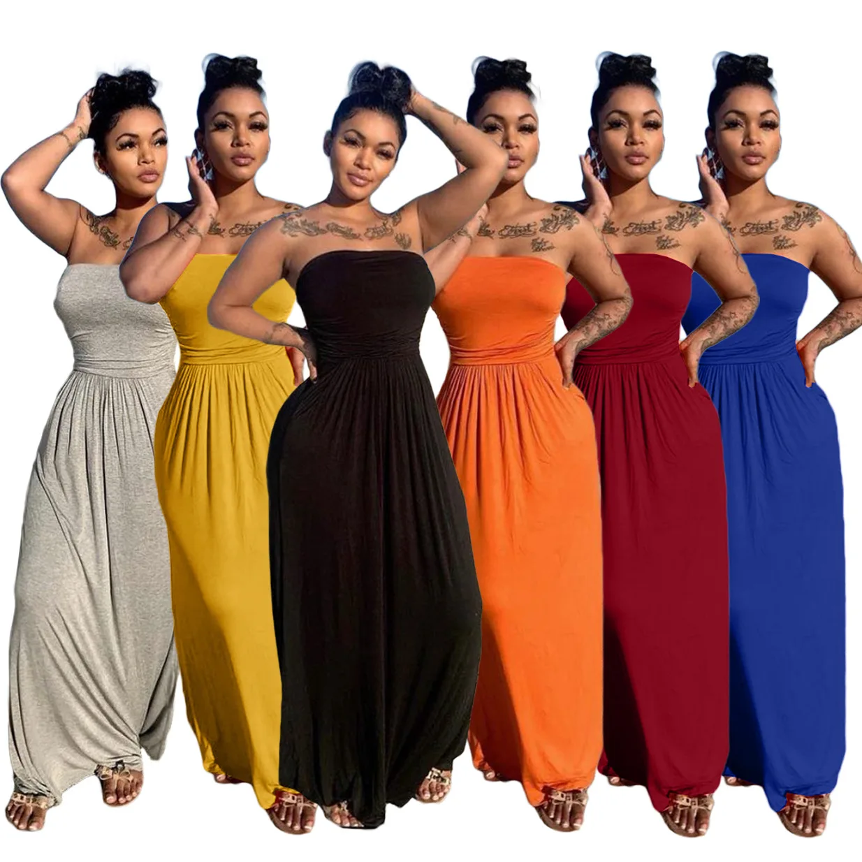 MOQ 1PC wholesale womens clothes 2021 summer fashion maxi dresses for women