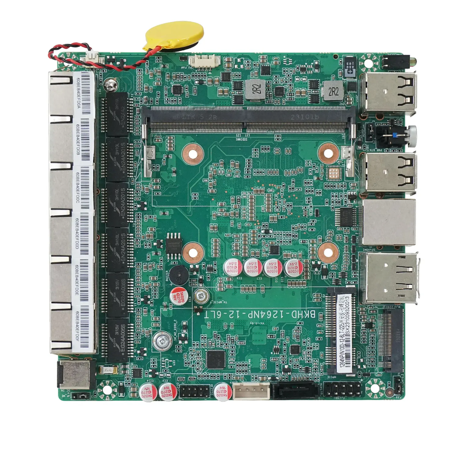 E Motherboard 1264NP-12-6LM  with Intel N100 DDR5 4800 Mhz FCBGA1264 N100 N200 I3-N305 soft routing X86 embedded Linux