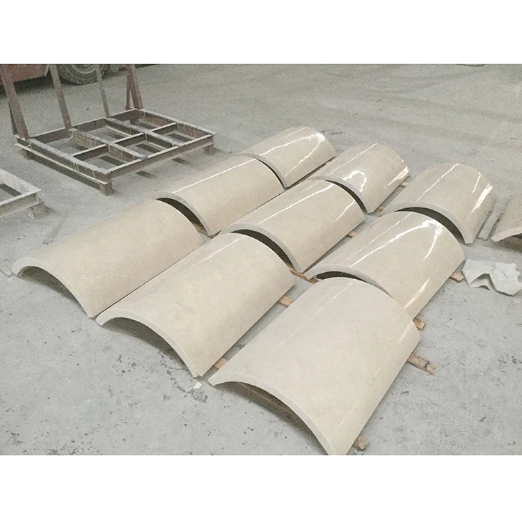 Aran Beige Marble Outdoor Column Capital Design