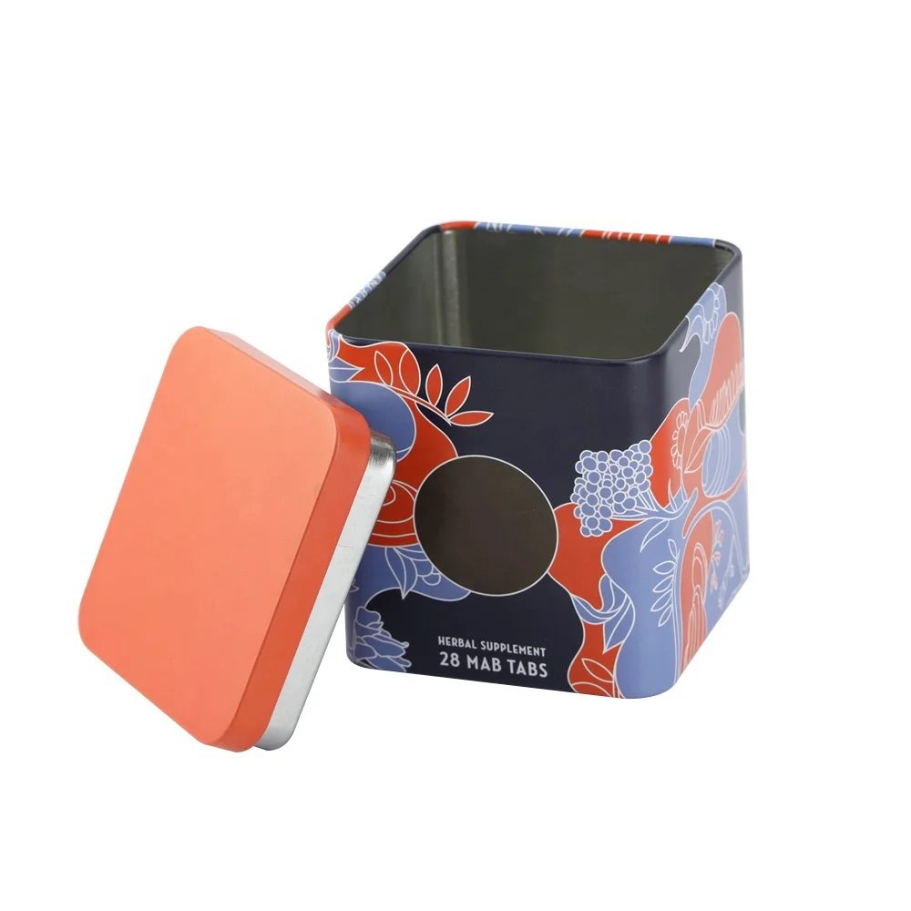 Hot sale square tin box with custom printing