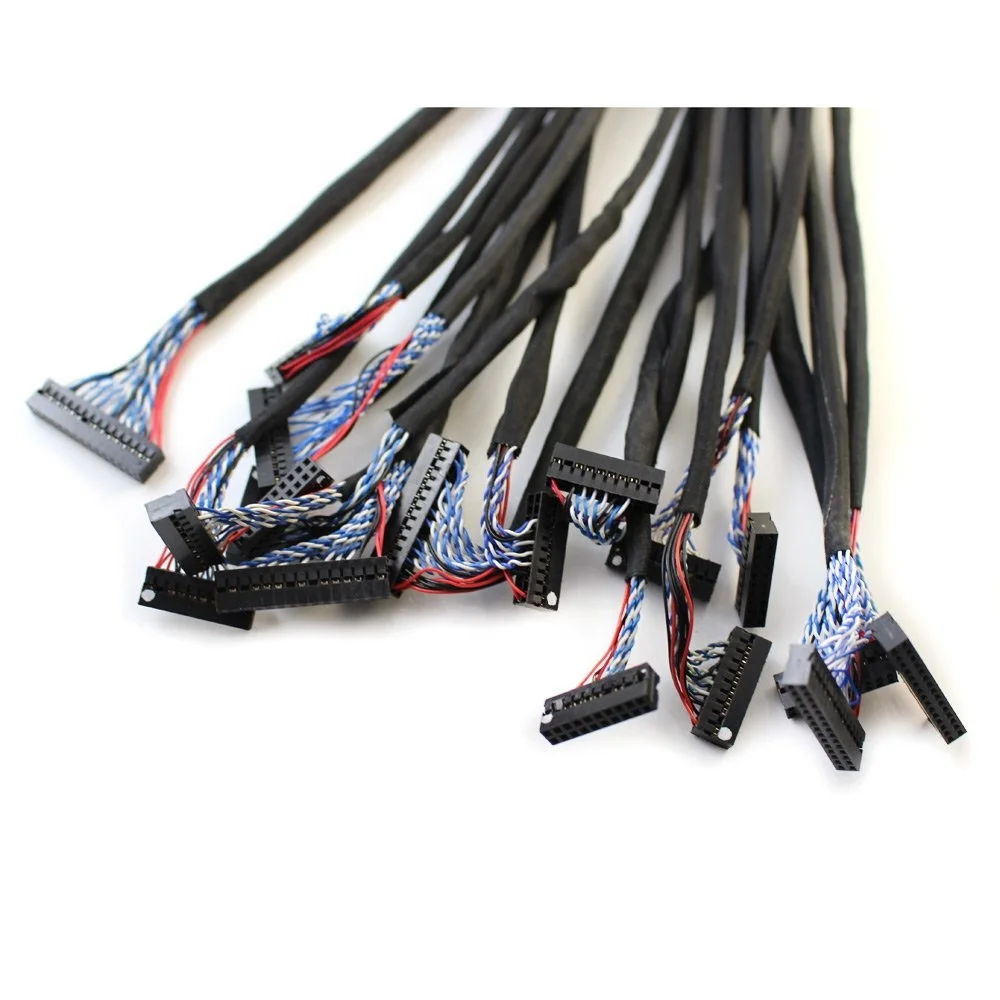 2*10P LVDS кабельная проводка Dupont двойной разъем экранный кабель 8