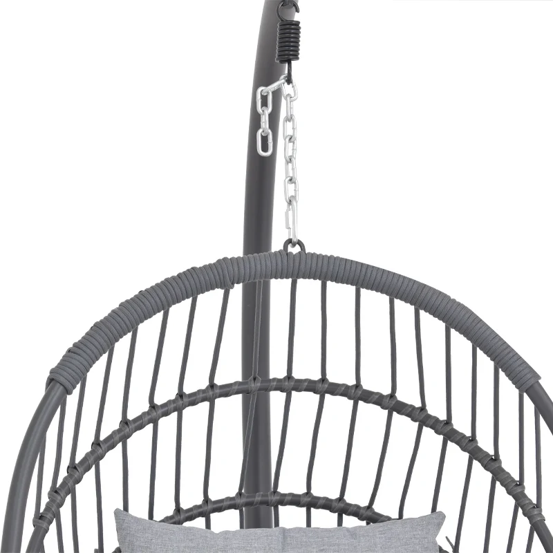 Hot Sale Steel Hanging Swing Chair Egg Outdoor Patio Kids Garden Balcony Modern Hanging Chair with Stand