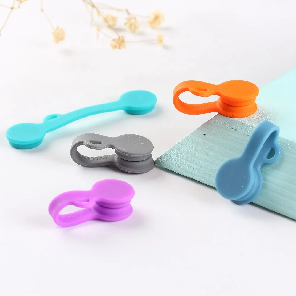 Twist стяжки с сильным магнитом для комплектации и организации кабелей силиконовые шнур намотки магнитные кабельные зажимы