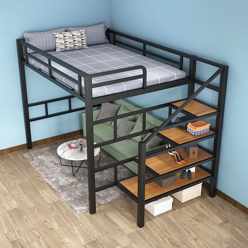 Innovative Metal Bed Frame for Loft Bed Single Queen and King Sizes Ideal for Dormitories Schools Homes Hotels and Hostels