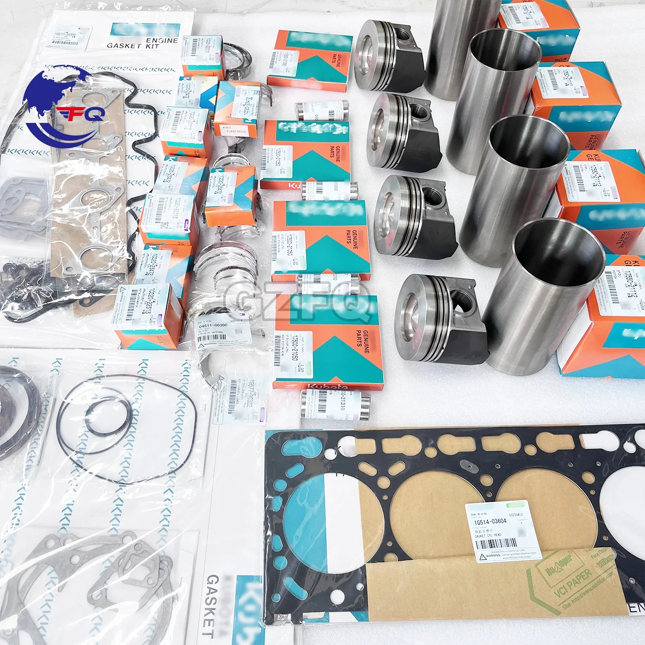 Kubota Engine Spare Parts V2203 V2403 V2607 V3307 V3800 Liner Kit Overhaul Repair kit For Kubota Construction Machinery Parts