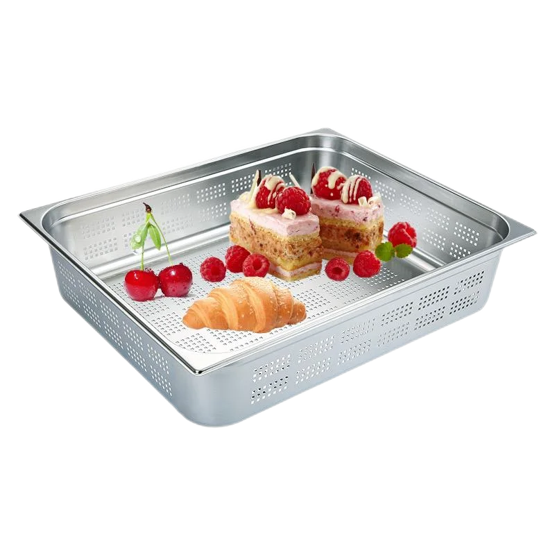 Stainless Steel 1/4 Gastronorm Container Food Tray Pan Hotel & Restaurant Buffet Metal Food Box Gn Pan