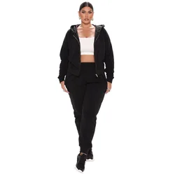 Winter clothes for women two piece set hooded jacket women athletic wear sets jogging sweater two piece sport set women clothing