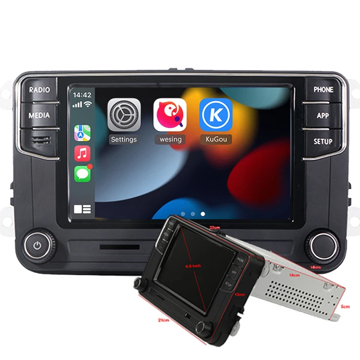 DS RCD360 2din Apple Carplay MIB Car Radio For VW PQ Polo Golf Passat B6 B7 Jetta MK5 MK6 Eos Beetle 17G035280