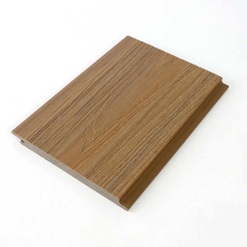 Professional Custom Exterior Wall Wpc Panel Outdoor Wall Cladding Plain Wood Pattern Joggle Joint Wall decorative Paneling