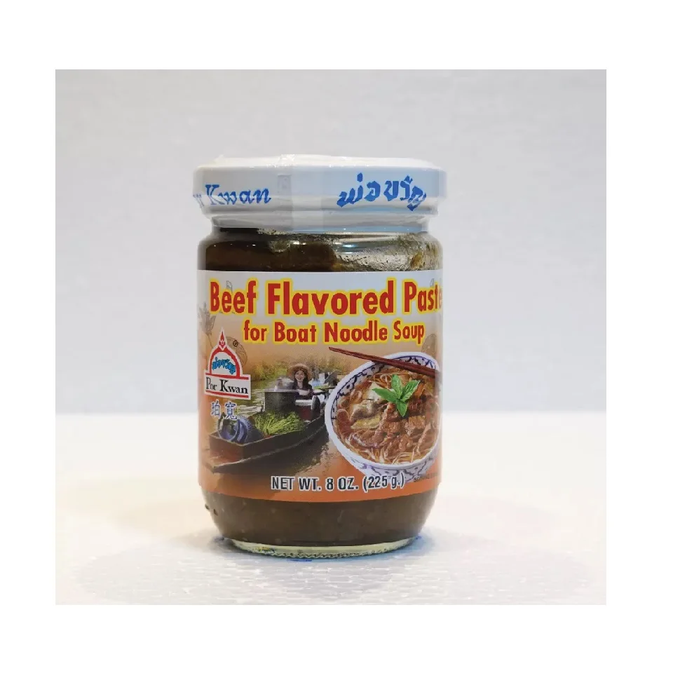 New Thai Sauce 2022 Beef Flavored Paste for Boat Noodle of Thailand Style by Por Kwan for Soup Noodle Spicy Ramen from Thailand
