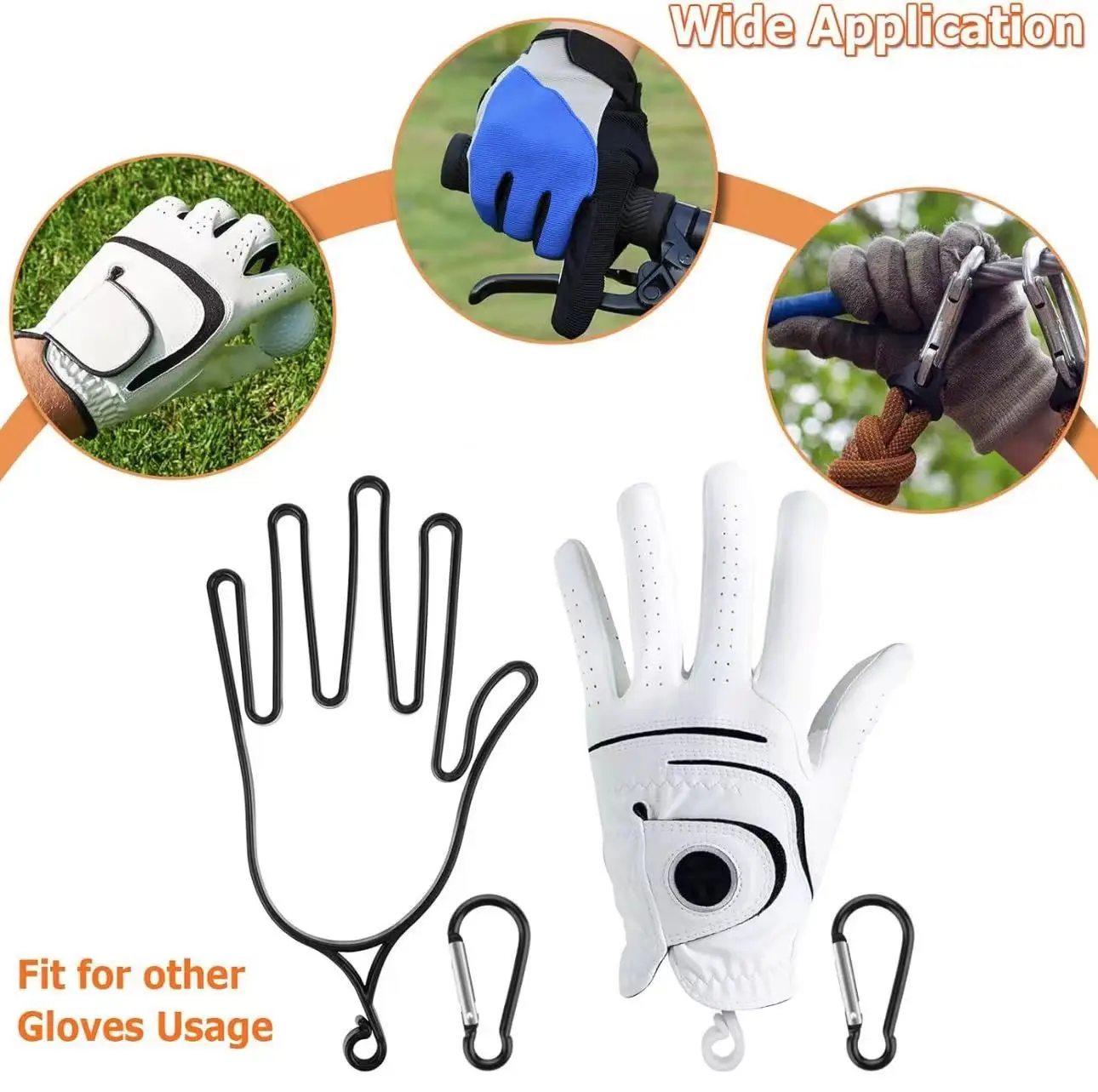 Manufacturer Custom Leather Sheepskin Left Hand Golf Gloves with Magnetic Metal Ball Marker Golf Glove Hanger Plastic Holder