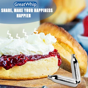 Food Grade 50 Pcs/Pack Greatwhip 8G Food Grade  Whipped Cream Chargers